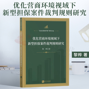 优化营商环境视域下新型担保案件裁判规则研究 黎桦 著 适合经济法领域的工作者及相关研究者阅读 知识产权出版社 9787513078337