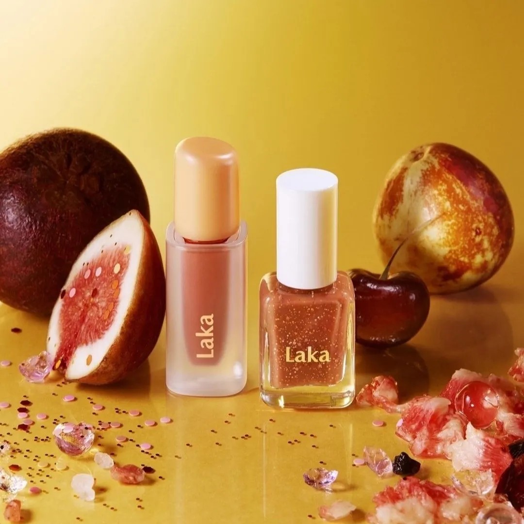韩国新款限定Laka果汁水光唇釉指甲油保湿滋润修护全套高颜值正品
