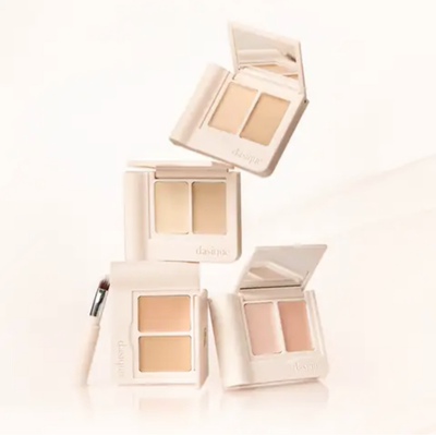 韩国Dasique代曦可新品双色专业遮瑕膏遮痘印黑眼圈轻薄带刷正品