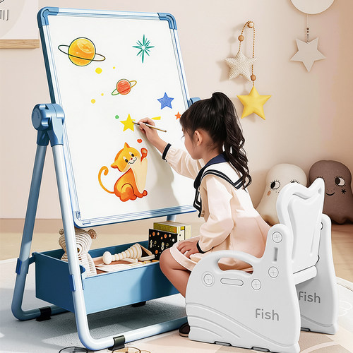 宝宝无尘双面磁性支架可擦画板