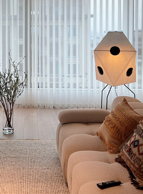 展厅野口勇Akari纸灯日式诧寂风吊灯艺术个性展厅客厅台灯民宿落