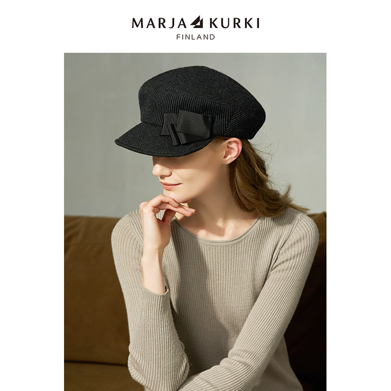 羊毛女秋冬鸭舌报童帽子