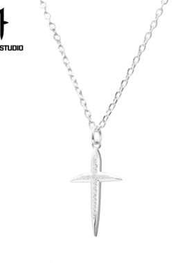 HORM1光十字架项链原创设计纯银