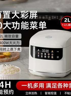 跨境2L迷你电饭煲2到3人多功能家用智能电饭锅小2人1-3人小型110v