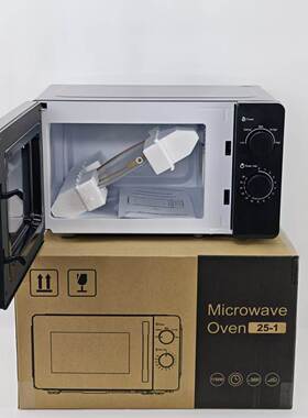 跨境25L Microwave Oven家用商用多功能微波炉转盘式机械旋钮外贸