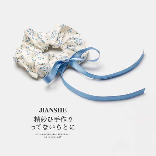 温柔碎花飘带蝴蝶结大肠发圈头绳