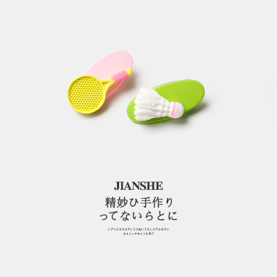 可爱趣味仿真羽毛球发夹少女边夹