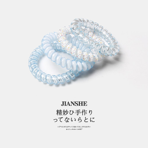 5根装~清新百搭电话线发圈橡皮筋