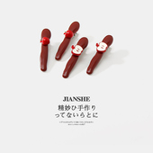 可爱小苹果刘海发夹安可拉红高颜值侧边碎发卡鸭嘴一字夹日韩头饰