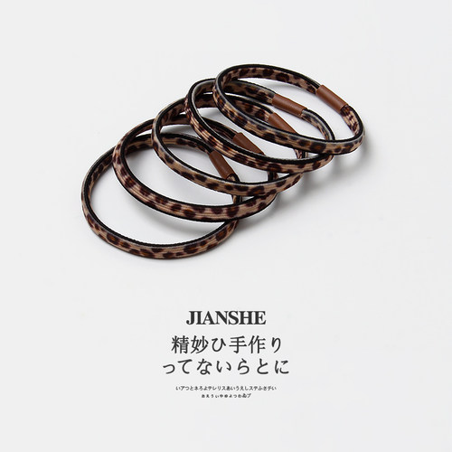 韩国气质豹纹发圈高弹力基础发绳