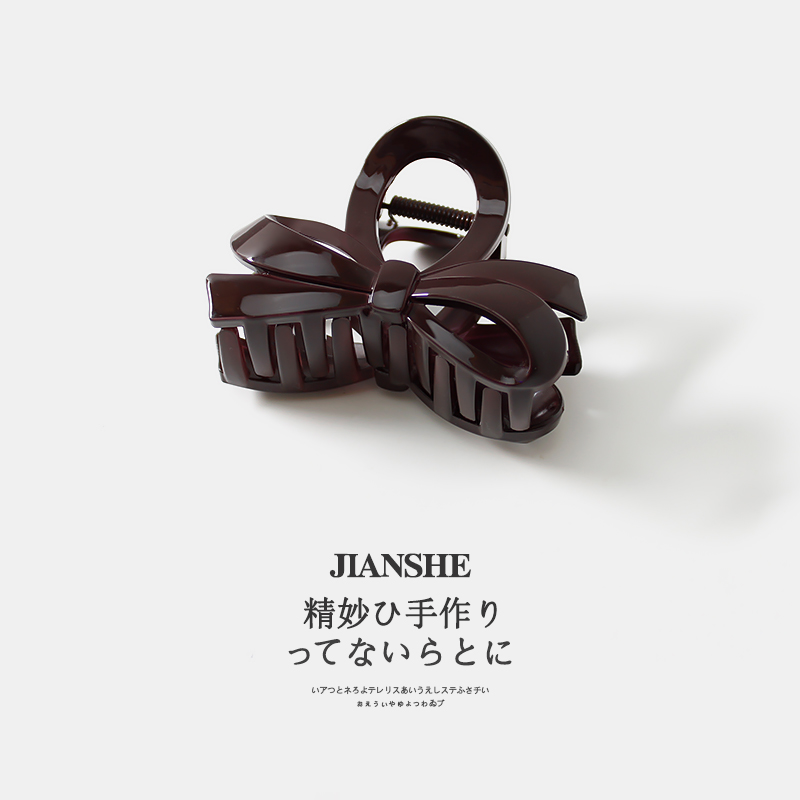 韩版气质蝴蝶结抓夹女时尚高级感