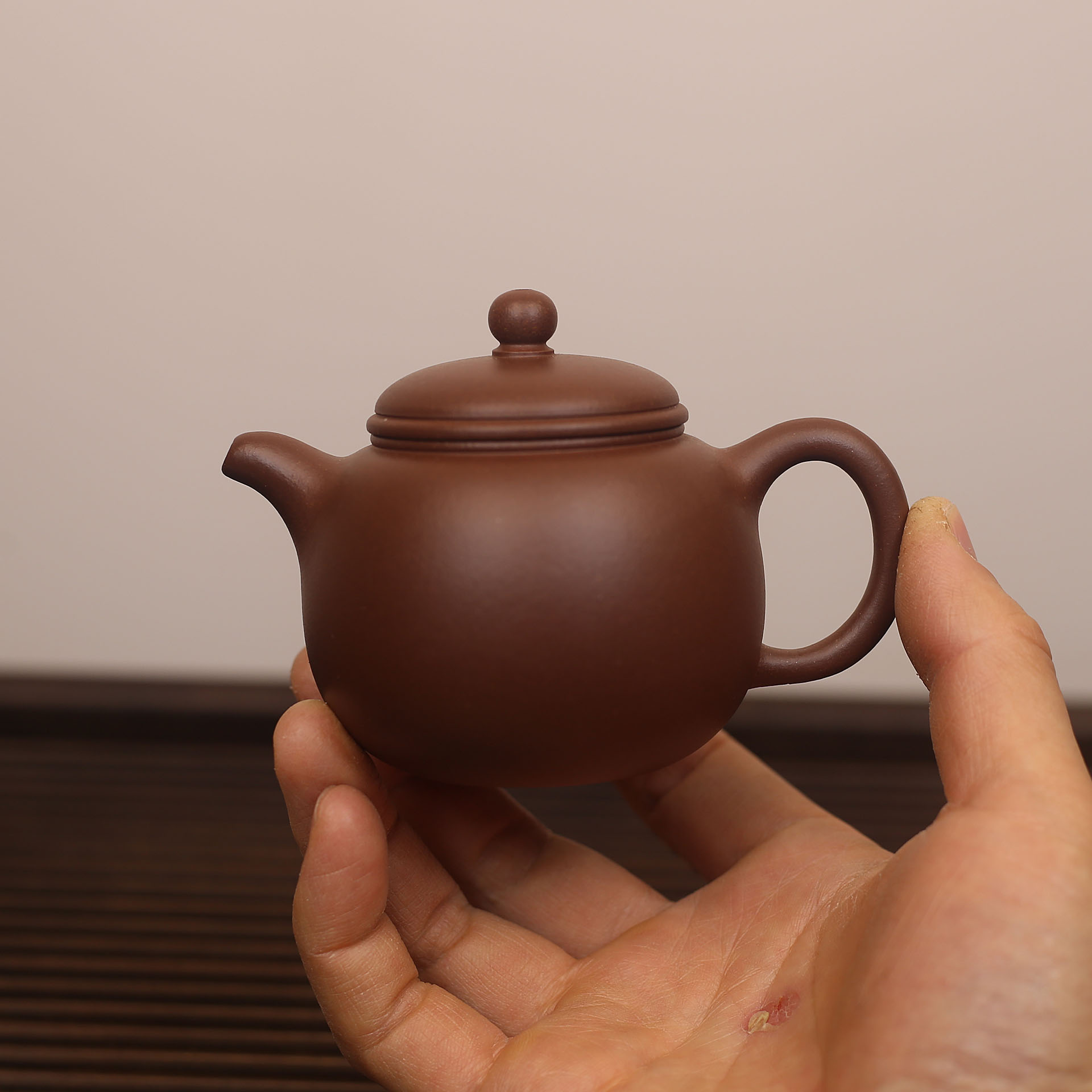 格昌匏尊壶底槽青精品半手工内推