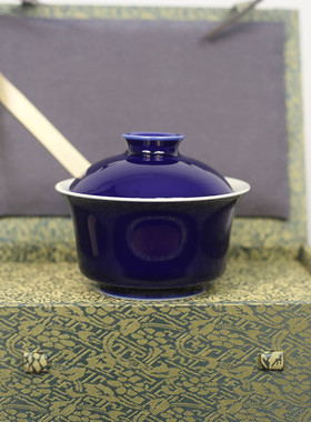 格昌 宝石蓝盖碗 135cc