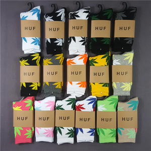 Eye Controller特价正品huf枫叶纯棉袜子联名潮牌运动高帮情侣袜
