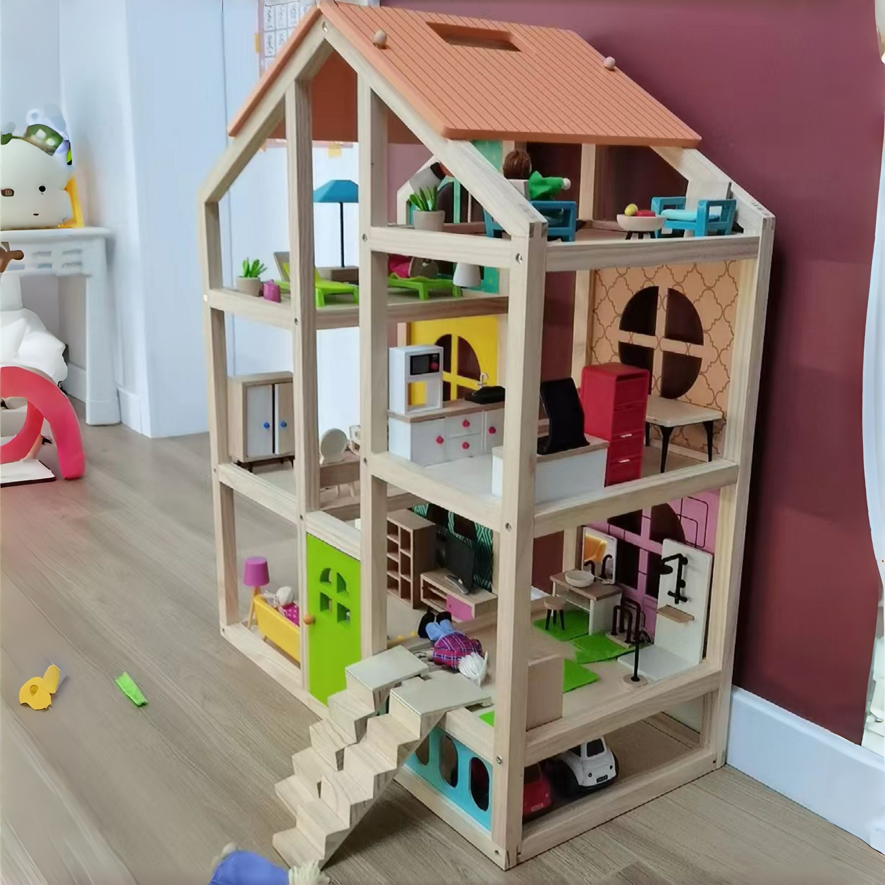 品牌木制拼装房子男女宝宝