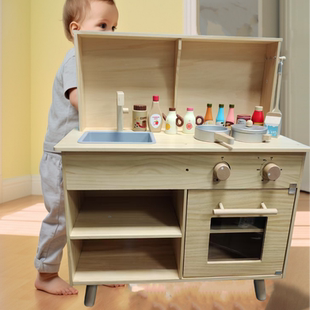 儿童过家家纯实木仿真户外可出水多功能厨房沙水玩家种植亲子互动
