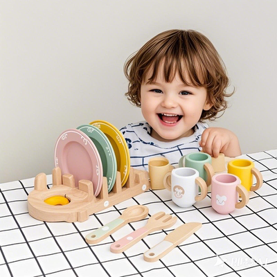 木质仿真过家家厨房餐具套餐幼儿童益智小小厨师模拟厨具做饭玩具