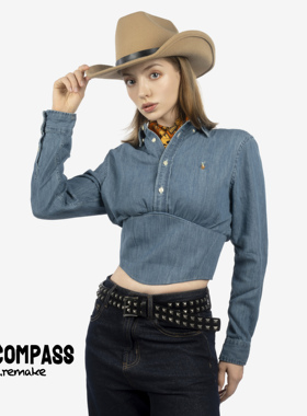 Ralph Lauren/拉夫劳伦 Remake 修身收腰抽绳牛仔衬衫 ENCOMPASS