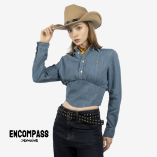 Ralph Lauren/拉夫劳伦 Remake 修身收腰抽绳牛仔衬衫 ENCOMPASS