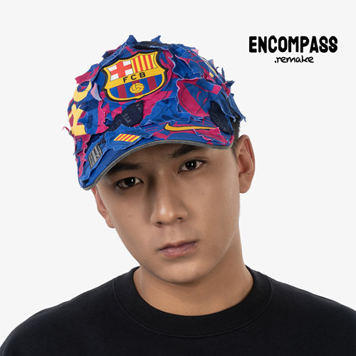 足球球衣拼接鸭舌帽1of1棒球帽