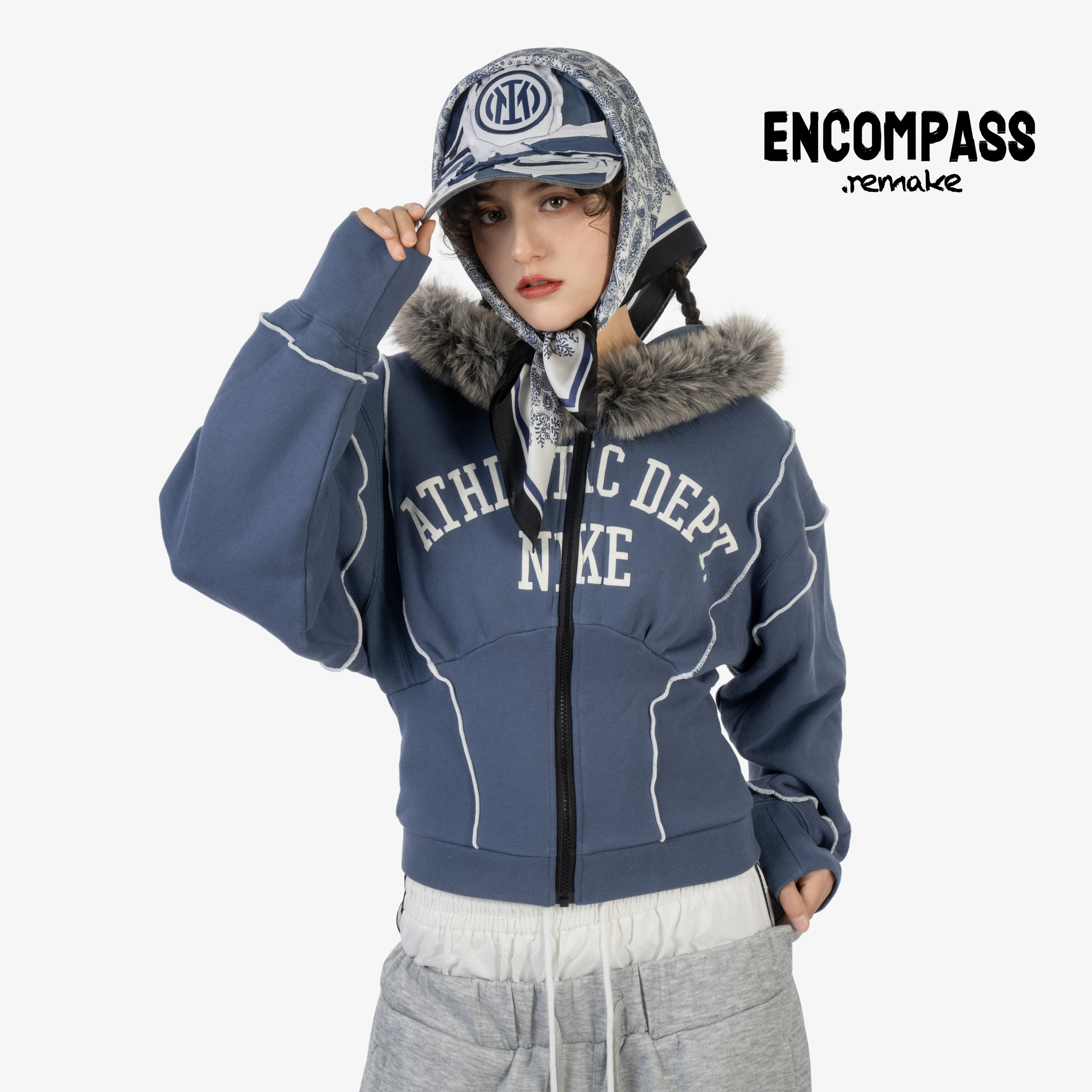 Nike/耐克 Remake 女款座山雕收腰连帽外套可拆毛领春秋ENCOMPASS,运动服/休闲服装,运动茄克/外套,淘宝优惠券,粉丝福利购,淘宝优惠卷