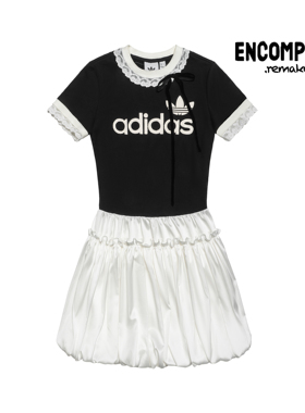 Adidas/三叶草 Remake 芭蕾风蕾丝蝴蝶结花苞连衣裙 女 ENCOMPASS