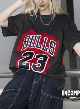 清仓NIKE Remake NBA球衣拼接 数字大logo 复古穿搭 T恤ENCOMPASS