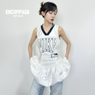 Nike Remake 球衣拼接 蓬蓬花苞 运动连衣裙 jerseyfit ENCOMPASS