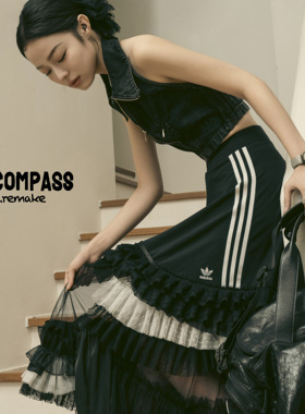 Adidas 三叶草 Remake 法式宫廷风蕾丝风 半身裙 ENCOMPASS