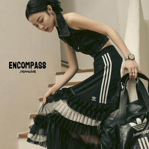 Adidas 三叶草 Remake 法式宫廷风蕾丝风 半身裙 ENCOMPASS