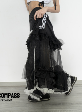 Adidas 三叶草 Remake 法式宫廷风蕾丝风 半身裙 ENCOMPASS