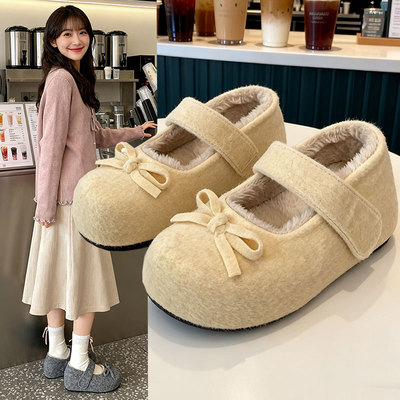 魔术贴玛丽珍棉鞋加绒勃肯鞋子