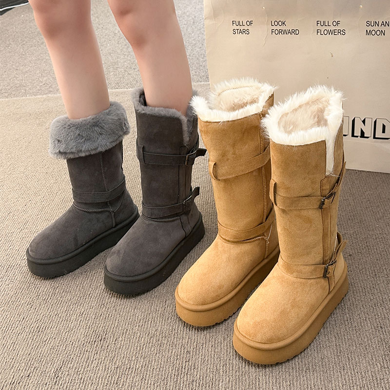 冬季高筒棉靴保暖东北大棉鞋子