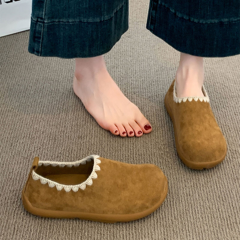 软底一脚蹬懒人豆豆鞋博肯单鞋