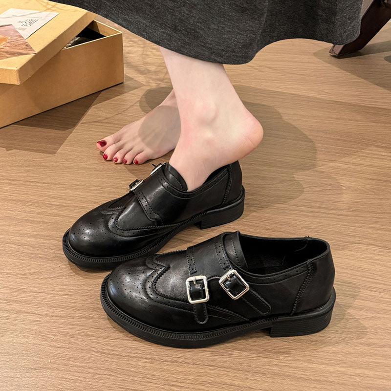 欧洲皮带扣雕花小皮鞋女2026年春秋新款英伦低跟布洛克单鞋乐福鞋,女鞋,牛津鞋/布洛克鞋/德比鞋,淘宝优惠券,粉丝福利购,淘宝优惠卷