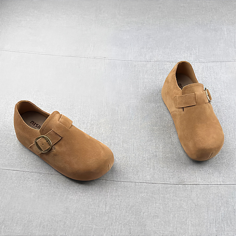 搭扣内增高舒适厚底勃肯鞋女2025年秋新款防滑休闲单鞋豆豆鞋百搭,女鞋,勃肯鞋/软木鞋,淘宝优惠券,粉丝福利购,淘宝优惠卷