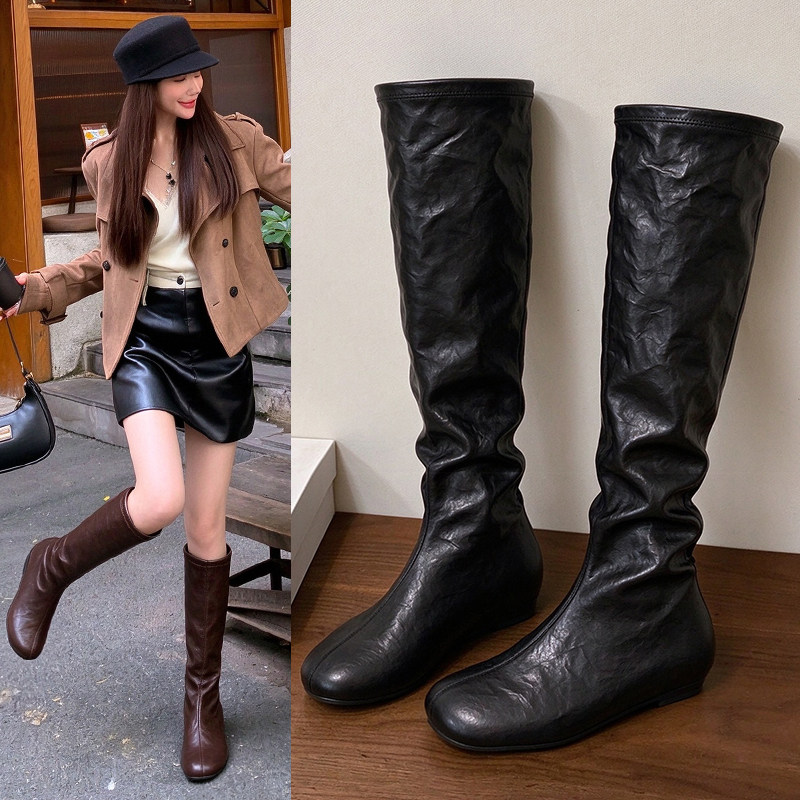 长靴女高筒靴显瘦长筒马丁靴女