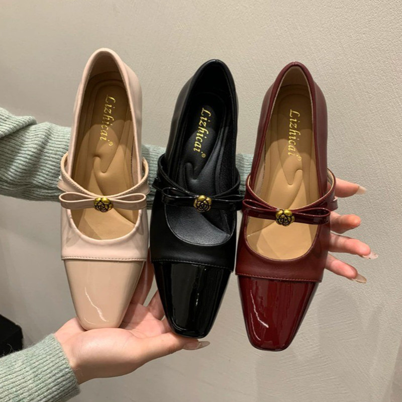 6公分！隐形内增高方头山茶花高跟鞋玛丽珍女鞋春季新款百搭单鞋,女鞋,浅口单鞋,淘宝优惠券,粉丝福利购,淘宝优惠卷