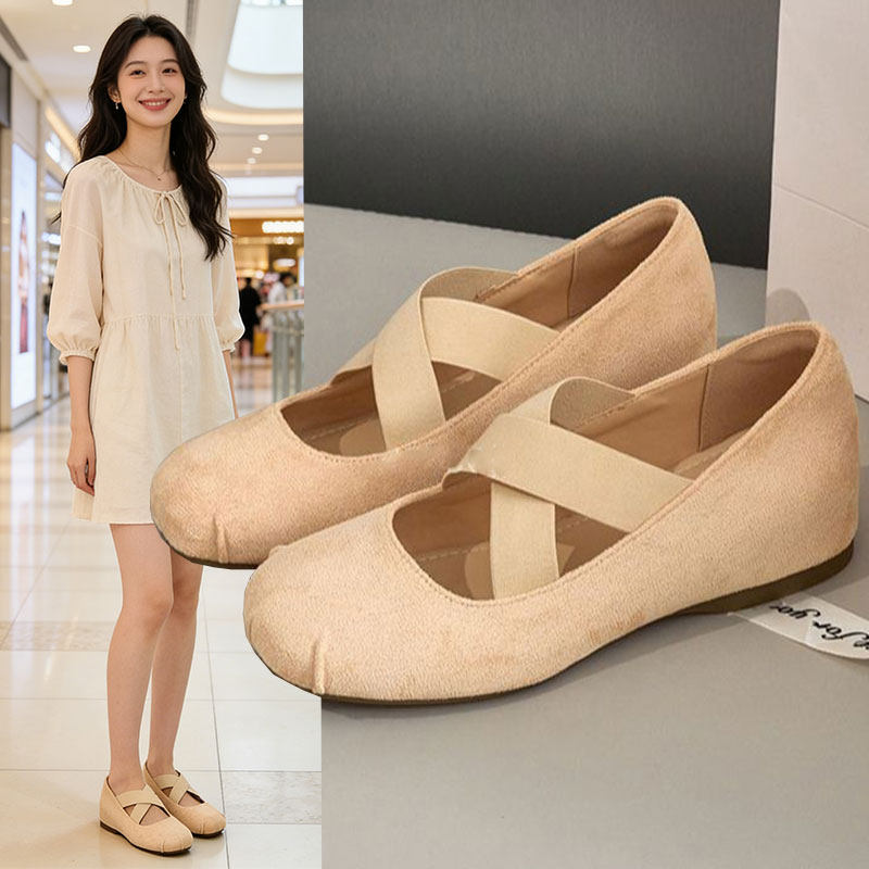 小个子内增高5cm~法式猪鼻子玛丽珍女鞋2026一脚蹬软底芭蕾舞单鞋,女鞋,玛丽珍鞋,淘宝优惠券,粉丝福利购,淘宝优惠卷