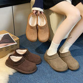 复古小土豆加绒勃肯鞋 子 加厚一脚蹬保暖雪地靴棉鞋 女2025冬季 新款