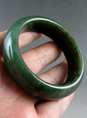 钱塘邮社   和田玉碧玉  手镯 送证 内径56mm