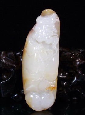 钱塘邮社    和田玉白玉  济公活佛   把件