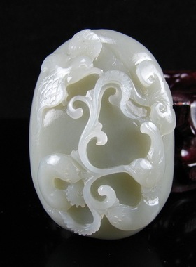 白玉白玉喜事连连把件