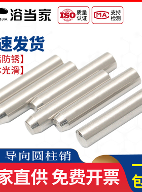 304不锈钢圆柱销精密h7负公差定位销BLW52圆头带导向销钉M234568