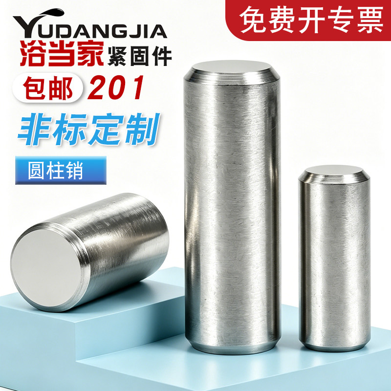 201不锈钢圆柱销定位销子销钉实心固定销M2M3M4M5M6M8M10M12M16mm
