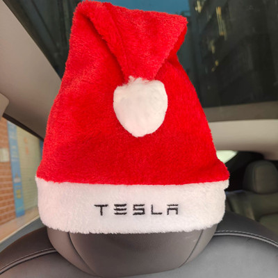 适用特斯拉model3yxs内饰装饰圣诞节帽子红色圣诞帽亲子帽喜庆