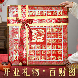 新店开业大吉礼物高档新中式 饰 百财图送朋友开店桌面创意摆件装