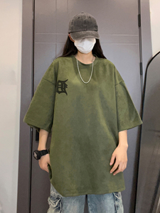 重磅麂皮绒短袖T恤A336-DX899-P38-限价48（95聚酯纤维5氨纶）