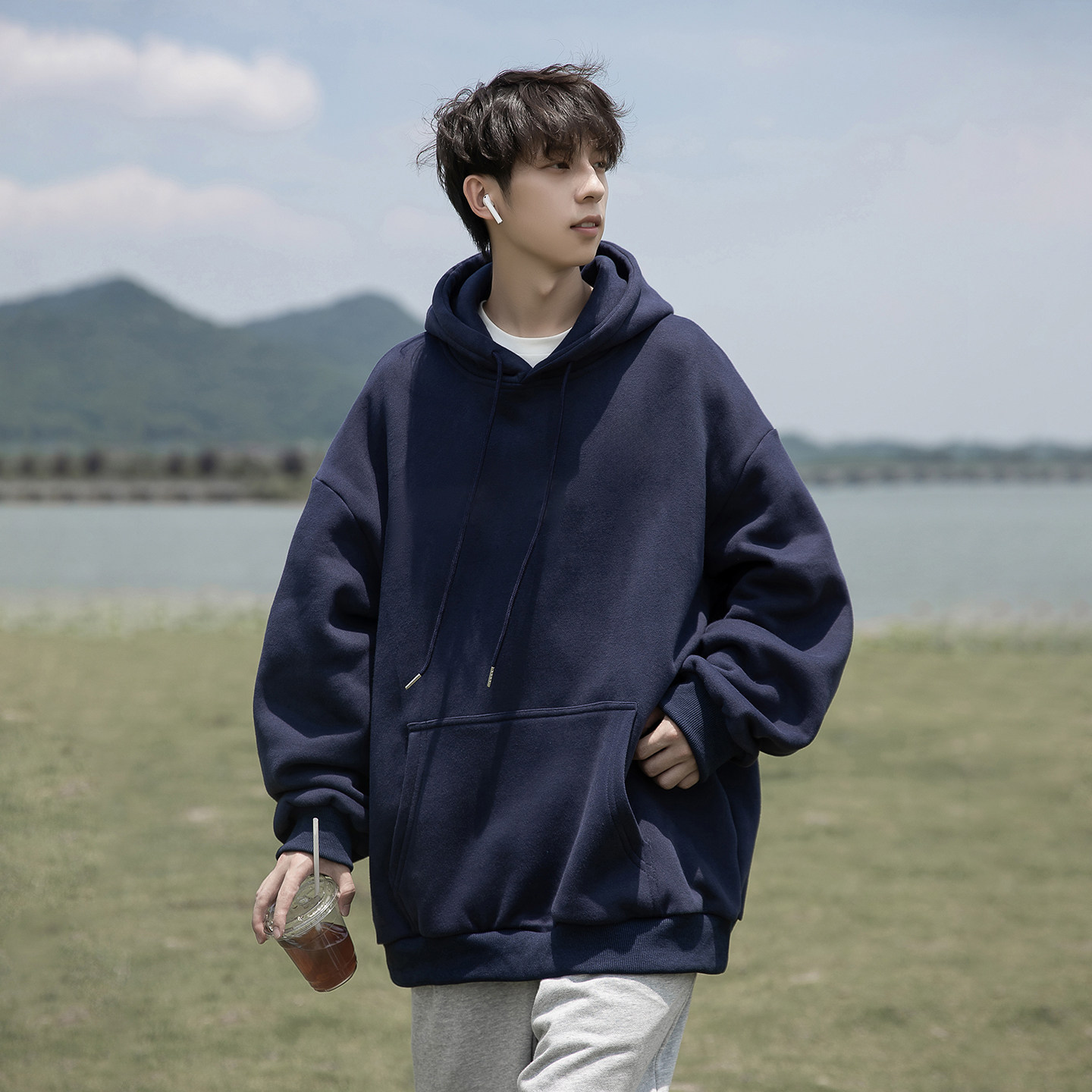 2025秋冬新款连帽卫衣A336-WY055-P45-限价68（63棉37聚酯纤维）,男装卫衣,电商A336