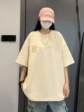 重磅麂皮绒短袖T恤A336-DX899-P38-限价48（95聚酯纤维5氨纶），男装T恤，电商A336